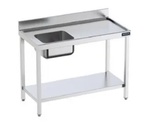 Table de prparation en inox avec tagre anti-ruissellement  1600mm FCIES716